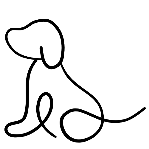 line drawing of puppy
